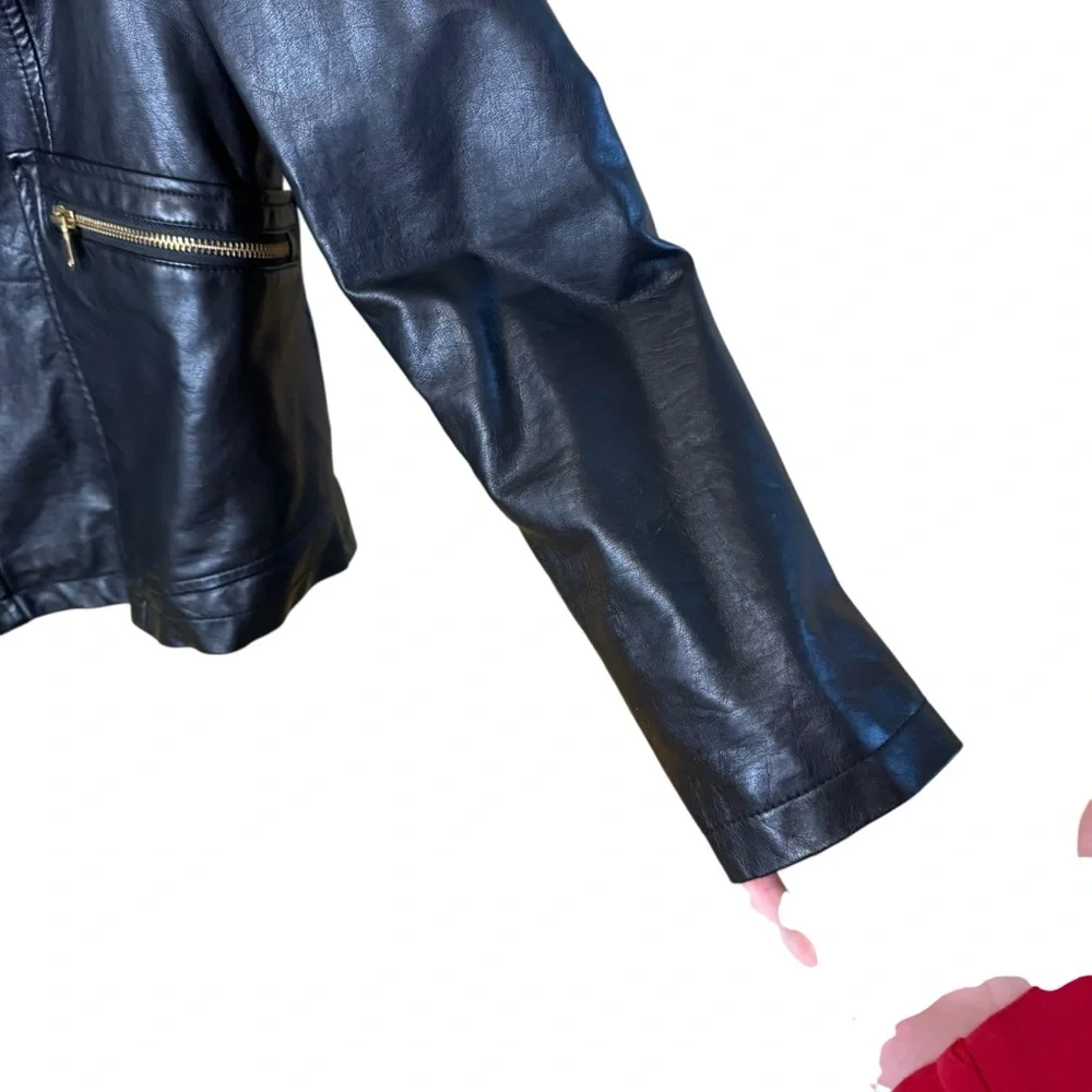 The Limited Women's Black Faux Leather Jacket - Picture 6 of 9